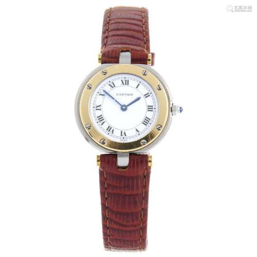 CARTIER - a Santos Ronde wrist watch. Stainless steel