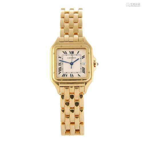 CARTIER - an 18ct yellow gold Panthere Jumbo bracelet