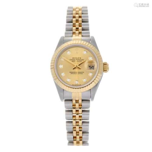 ROLEX - a lady's Oyster Perpetual Datejust bracelet