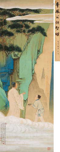 李凤公（1883～1967） 1933年作 题壁图 立轴 设色绢本