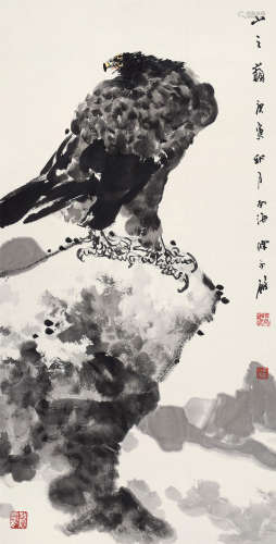 陈永锵（b.1948） 2010年作 鹰 镜框 设色纸本