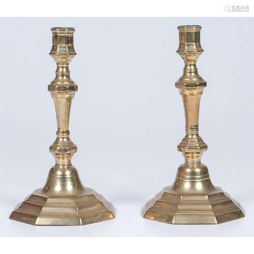 French Brass Candlesticks