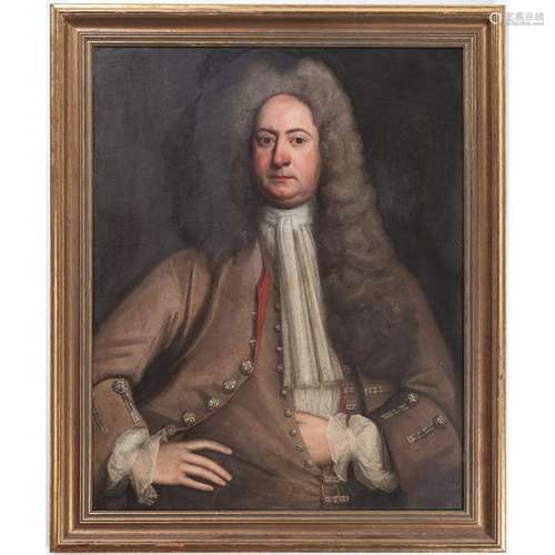 English School, Portrait of a Wigged Man