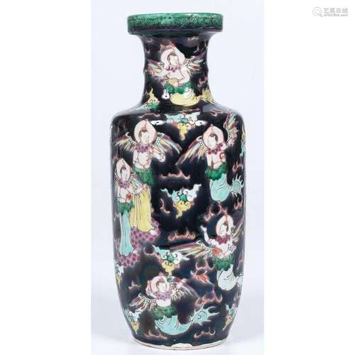 Chinese Famille Noir Vase