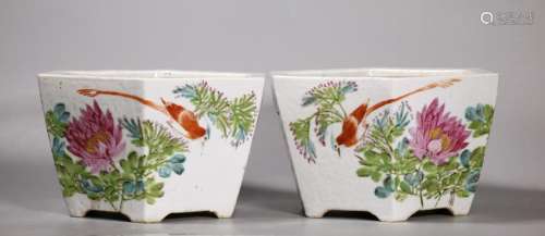 Hong Xing Shi Pr Chinese Qing Porcelain Planters