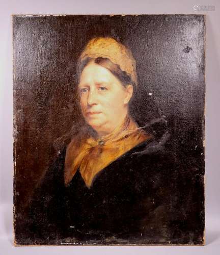 American School Late 19 C Female Oil Portrait