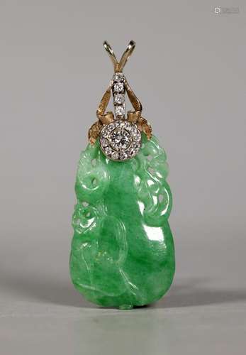 GIA Certified Natural Jadeite Qing Dynasty Pendant