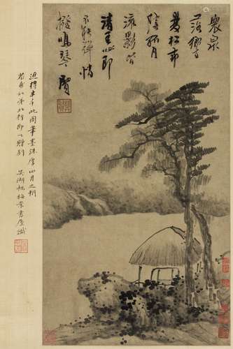 龚贤（1618～1689） 松风琴韵 立轴 水墨纸本