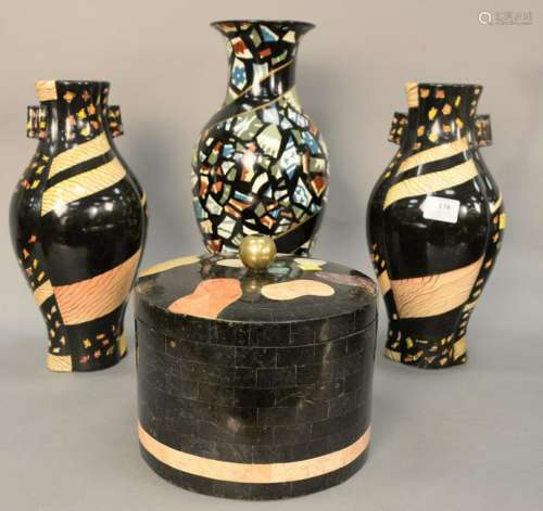Four maitland smith piece to include three vases and a