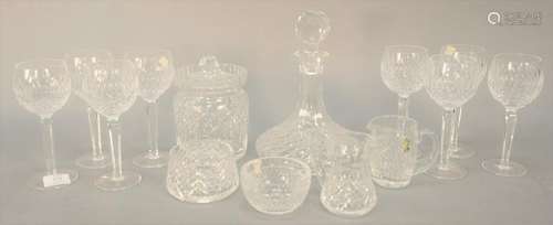 Waterford crystal group to include set of eight (Ht. 7