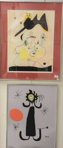 Two Joan Miro lithographs 