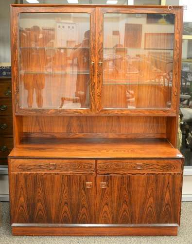 Scandinavian rosewood hutch, platform base, excellent