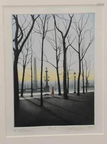 Lynn Shaler, etching in color, 