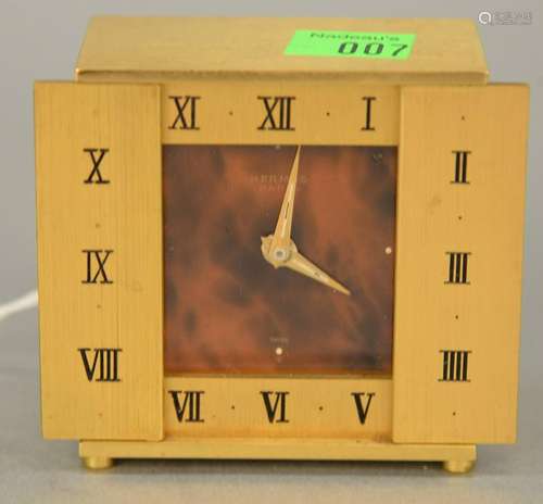 Hermes clock with double door, front marked Hermes