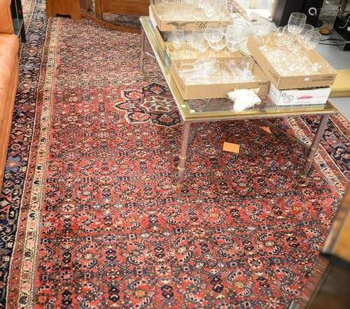 Large Oriental foyer hall runner. 7' 4