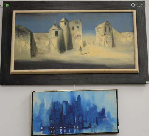 Group of three contemporary paintings to include Tosi,