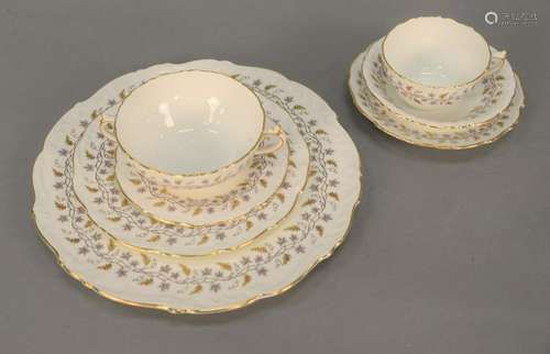 Coalport Minerva dinnerware, setting for twelve, 102