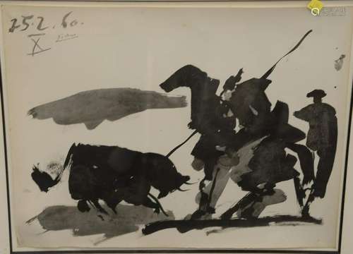 Pablo Picasso (1881-1973), lithograph, bull fight,