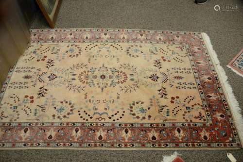 Two Oriental throw rugs, 4'4