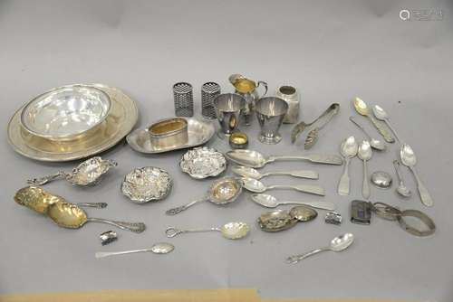 Silver lot mostly sterling silver with seven to eight