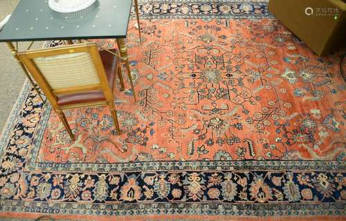 Sarouk Oriental carpet, ends frayed. 7' 7