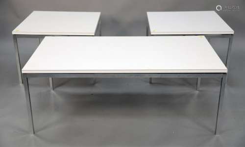 Three piece set to include Florence Knoll coffee table
