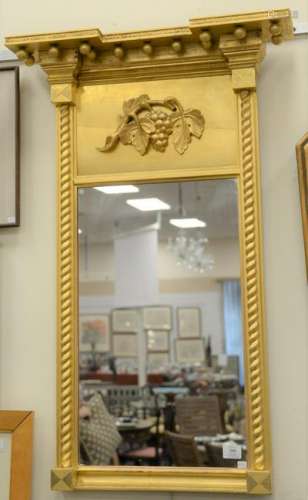 Federal gilt two part mirror with grape and leaf motif