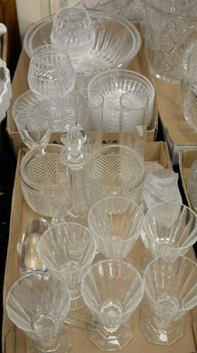 Two tray lots to include miscellaneous Baccarat stems