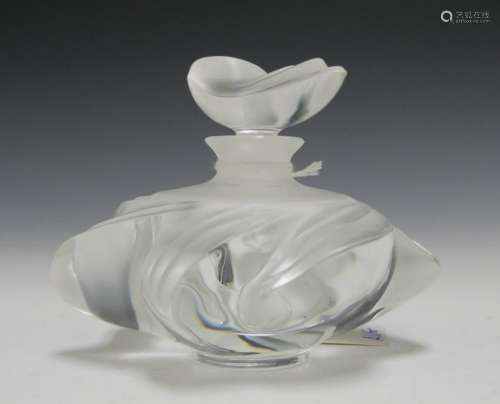 LALIQUE FRENCH CRYSTAL PERFUME SCENT BOTTLE
