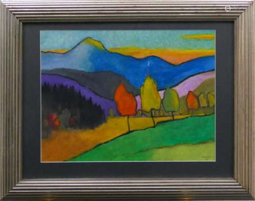 GABRIELE MUNTER (GERMANY 1877-1962) OIL ON PAPER