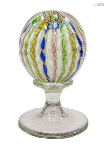 ITALIAN MILLEFIORI ART RIBBON TWIST GLASS SCULPTUR