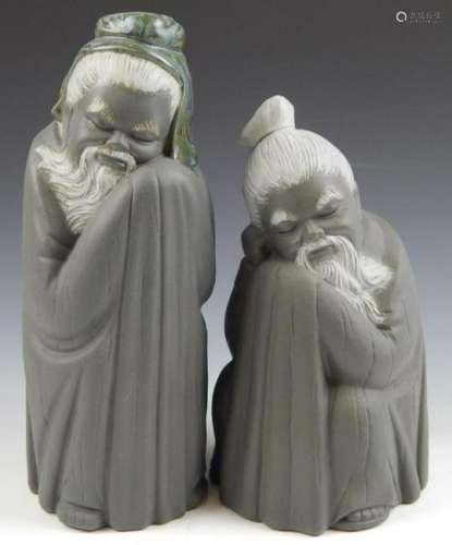 LLADRO SHORT & TALL CHINESE MAN GRES FIGURES