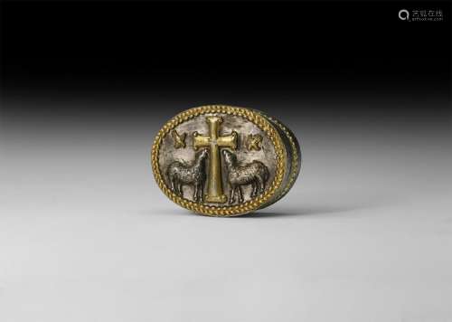 Byzantine Gilt Silver Lidded Box
