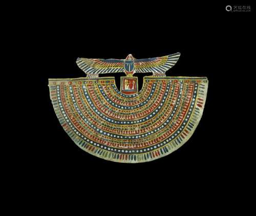 Egyptian Polychrome Cartonnage Collar