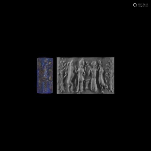 Cylinder Seal w/ Worshipping and Contest Scenes