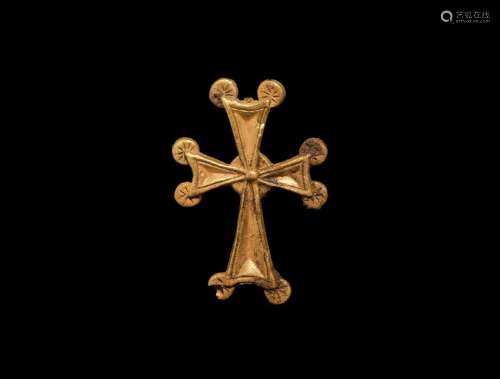Byzantine Gold Cross with Lobes