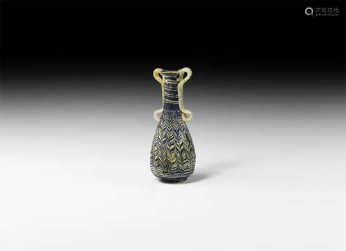 Greek Hellenistic Glass Vessel with Handles