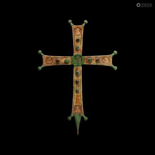Processional Cross with Garnets and Emeralds