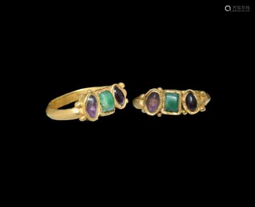 Roman Jewelled Gold Ring