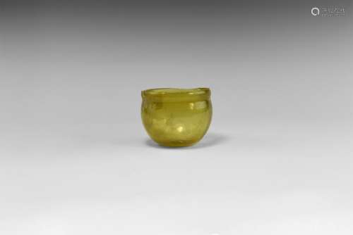 Roman Amber Glass Cup