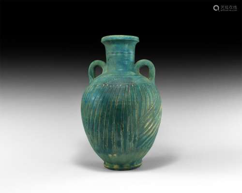 Parthian Turquoise Glazed Amphora