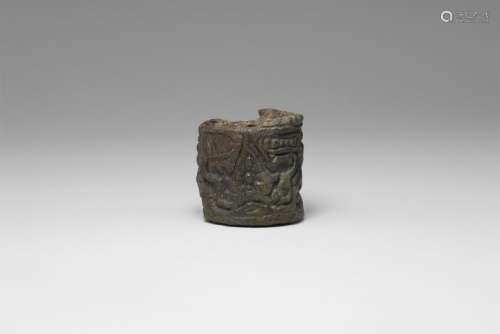 Western Asiatic Silver Bactrian Cylinder Seal
