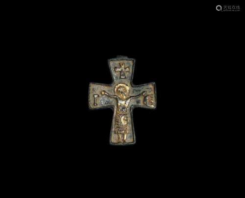 Byzantine Gilt Cross with Corpus Christi