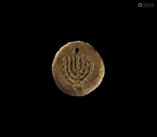 Roman Pendant with Jewish Menorah