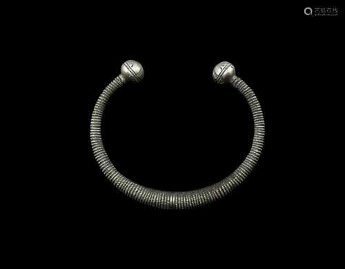 Thracian Decorated Silver Bracelet