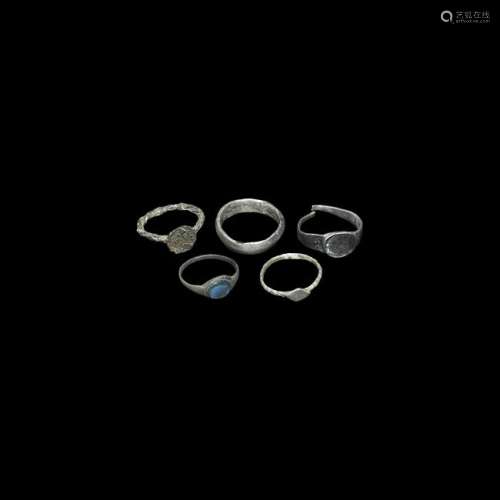 Roman and Medieval Silver Ring Collection