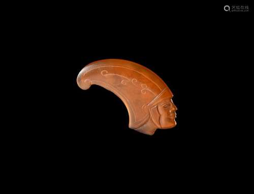 Phoenician Carnelian Head Inlay