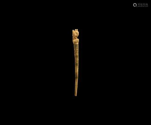 Roman Decorated Bone Pin