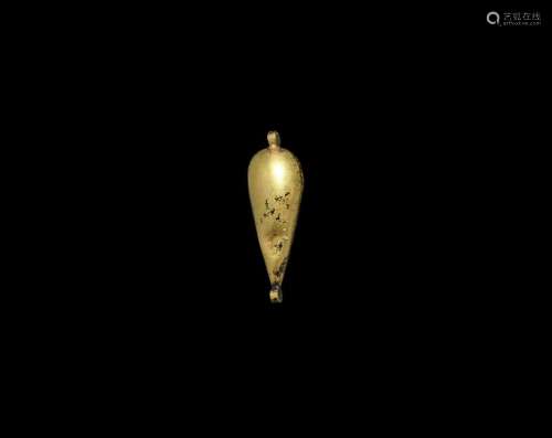 Egyptian Gold Bead Pendant