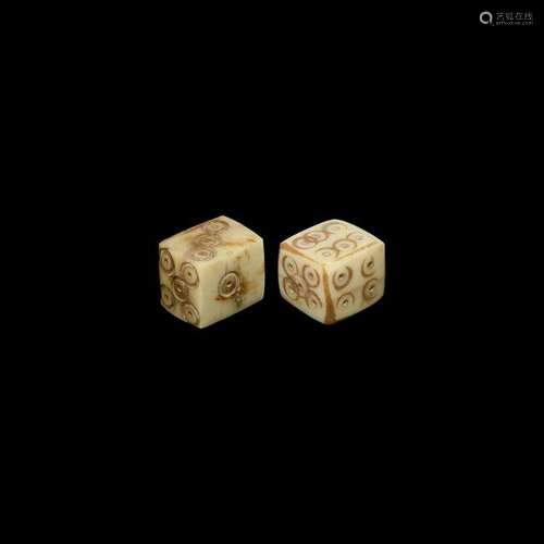 Roman Bone Dice Pair